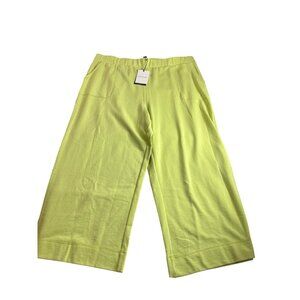 Who What Wear Women 2X Wide Leg Sweatpants Light Green Cropped Natural Waist New